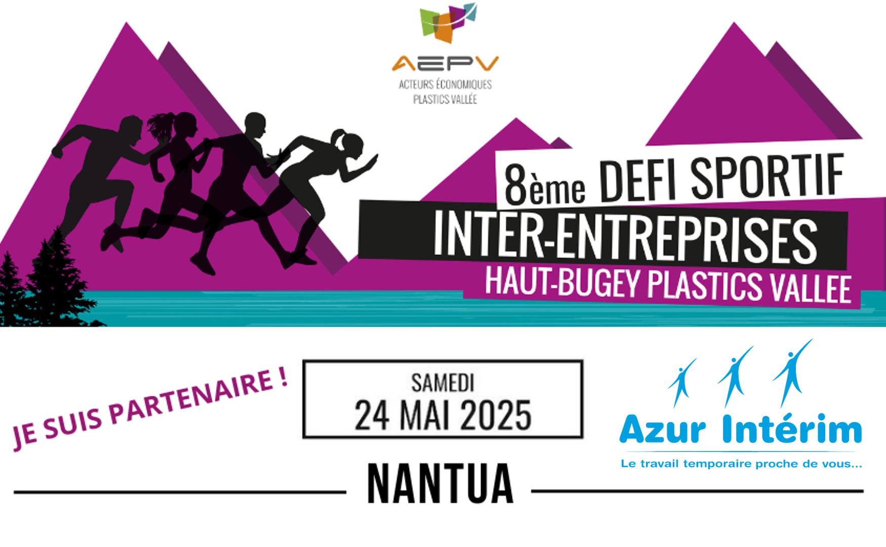 Équipe Azur Intérim partenaire du Défi Sportif Inter-Entreprises AEPV à Nantua